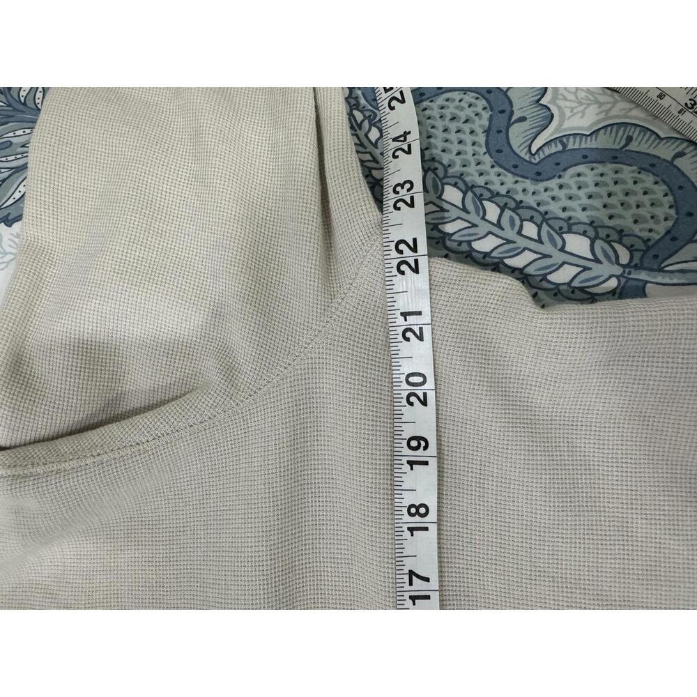 Banana Republic Beige Henley Waffle Knit Long Sleeve Sweater Men's Size Large - Picture 7 of 8